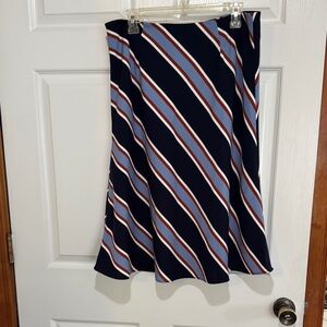 Ann Taylor NWT Striped Navy Blue Skirt